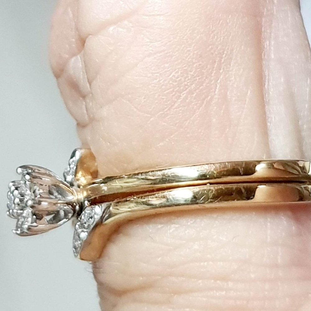 #812~'DOUBLE' DIAMOND RING - Picture 3 of 3